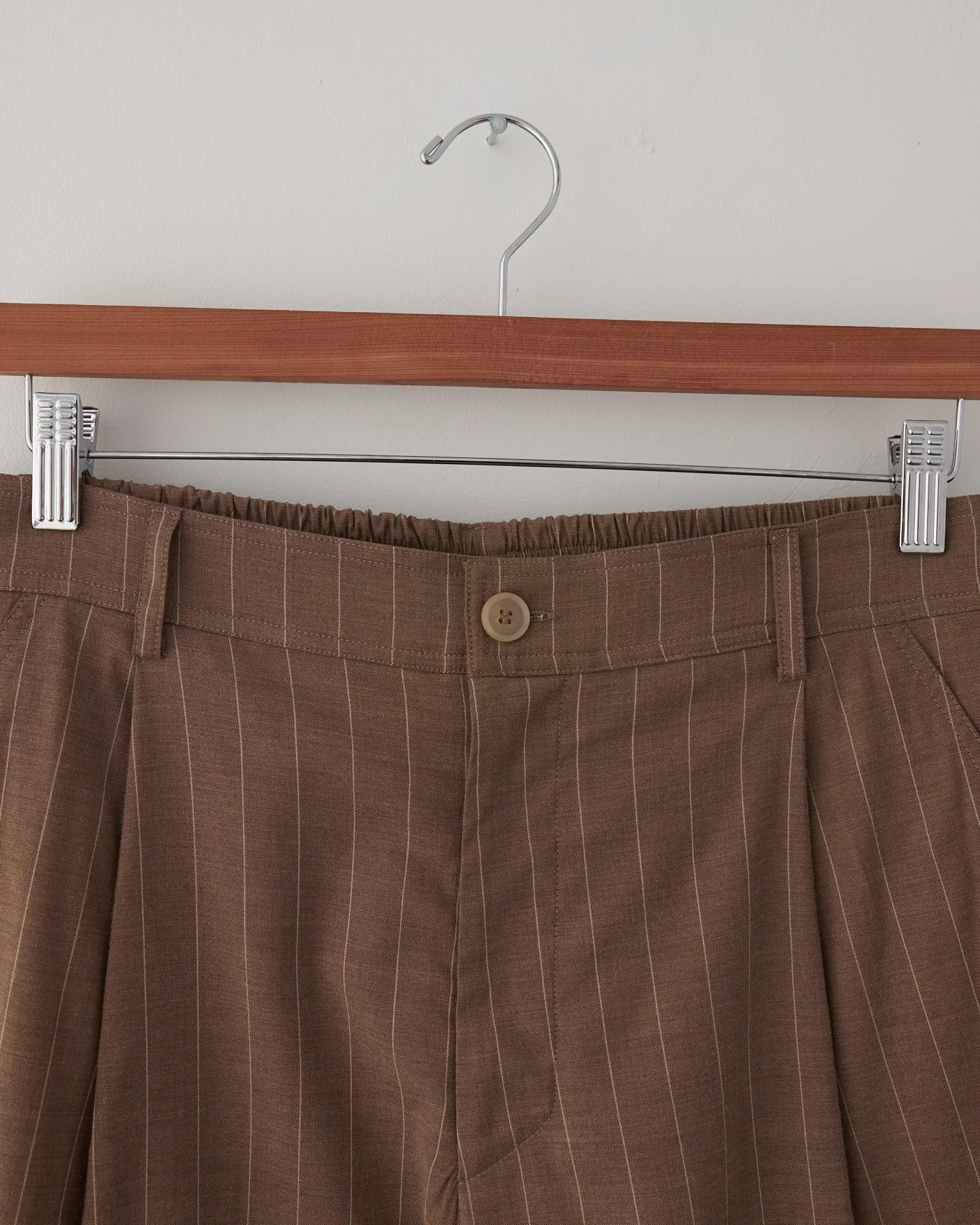 Single Pleat Shorts, Wool/Lycra