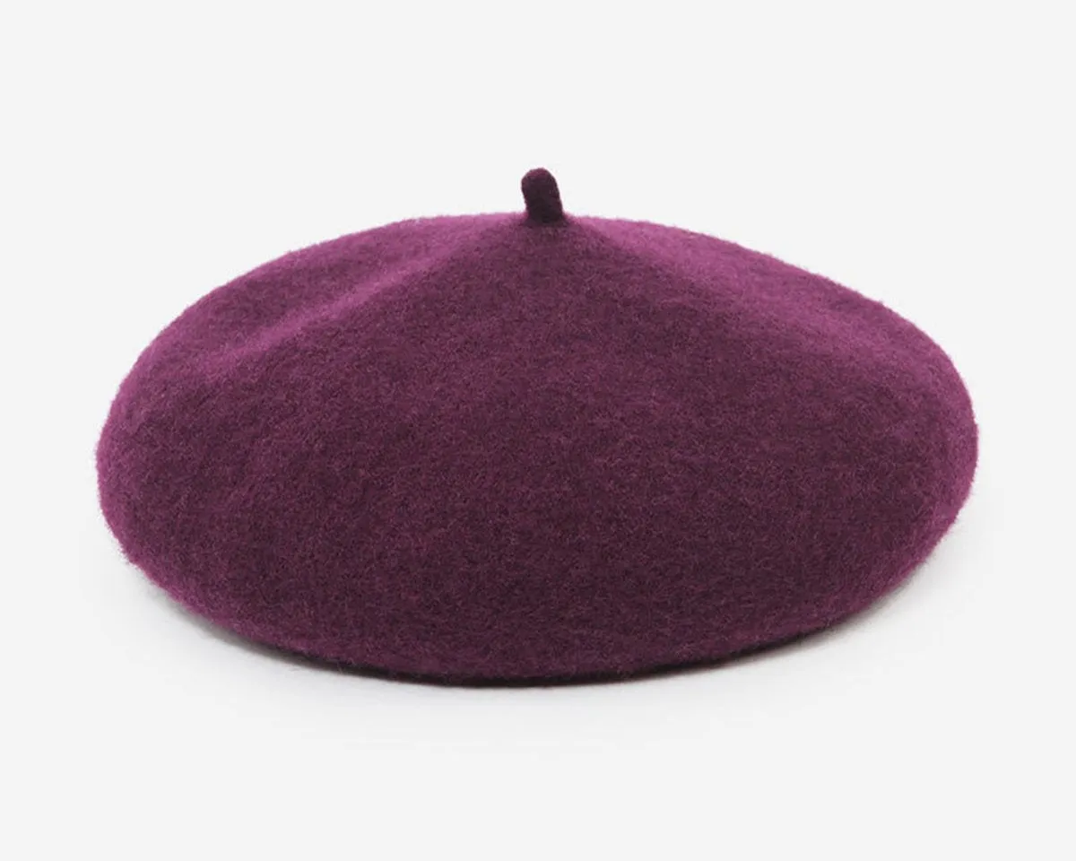 Solid Color Wool Beret