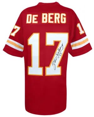 Steve DeBerg Signed Red Custom Football Jersey - (SCHWARTZ COA)