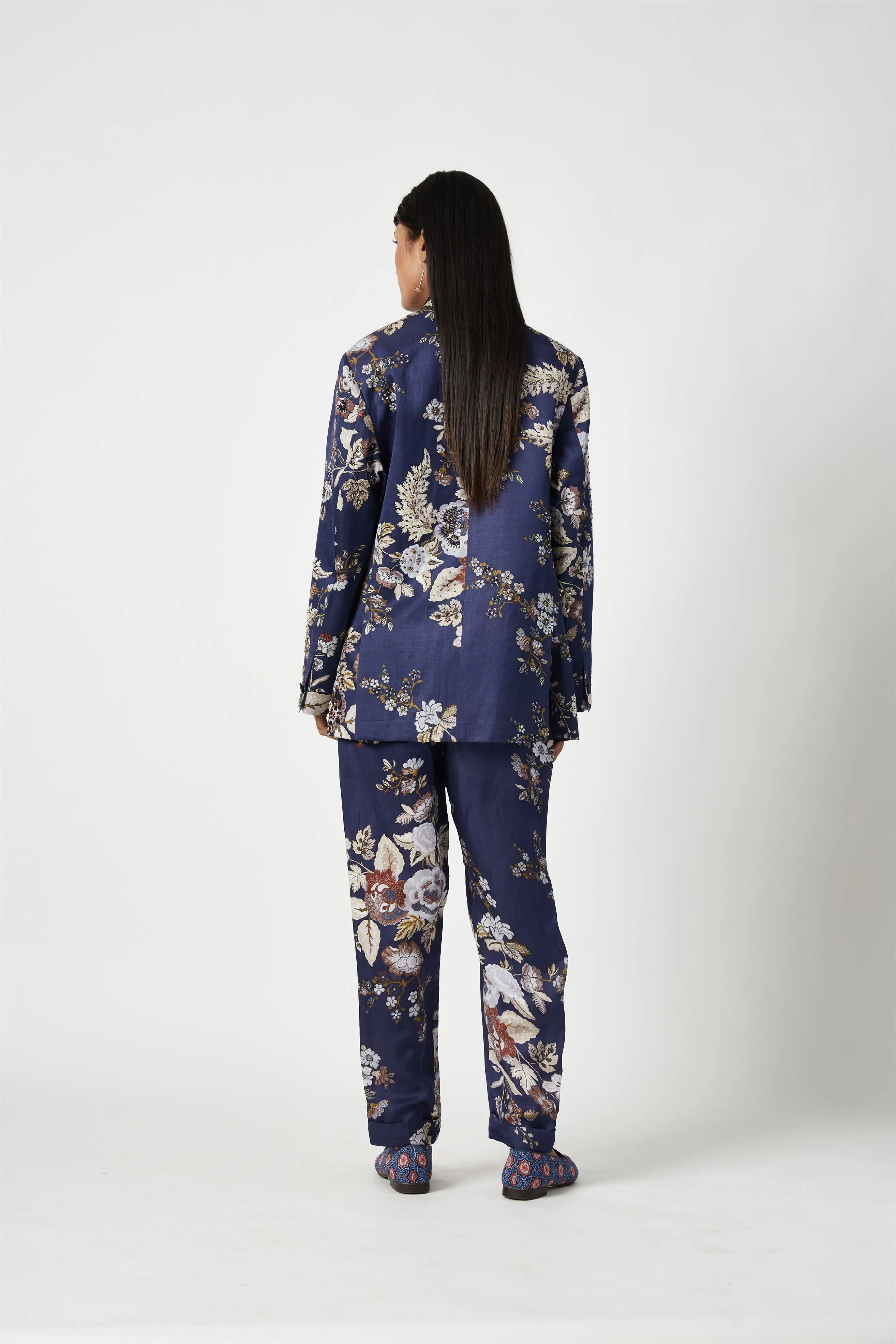 Summer Jacket Linen Satin Agung Printed-Fashion Edit Java 3-7JV-130-Payal Pratap
