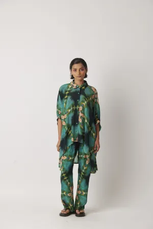 Summer Pant Straight Moss Crepe Print Anigo-Kaleidoscope-Fashion Edit-Yc14P-38 Yc14Kl-03-Yavi