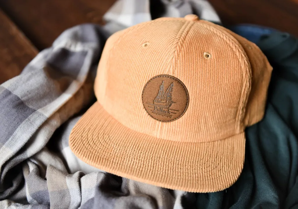 TAN CORDUROY UNSTRUCTURED HAT