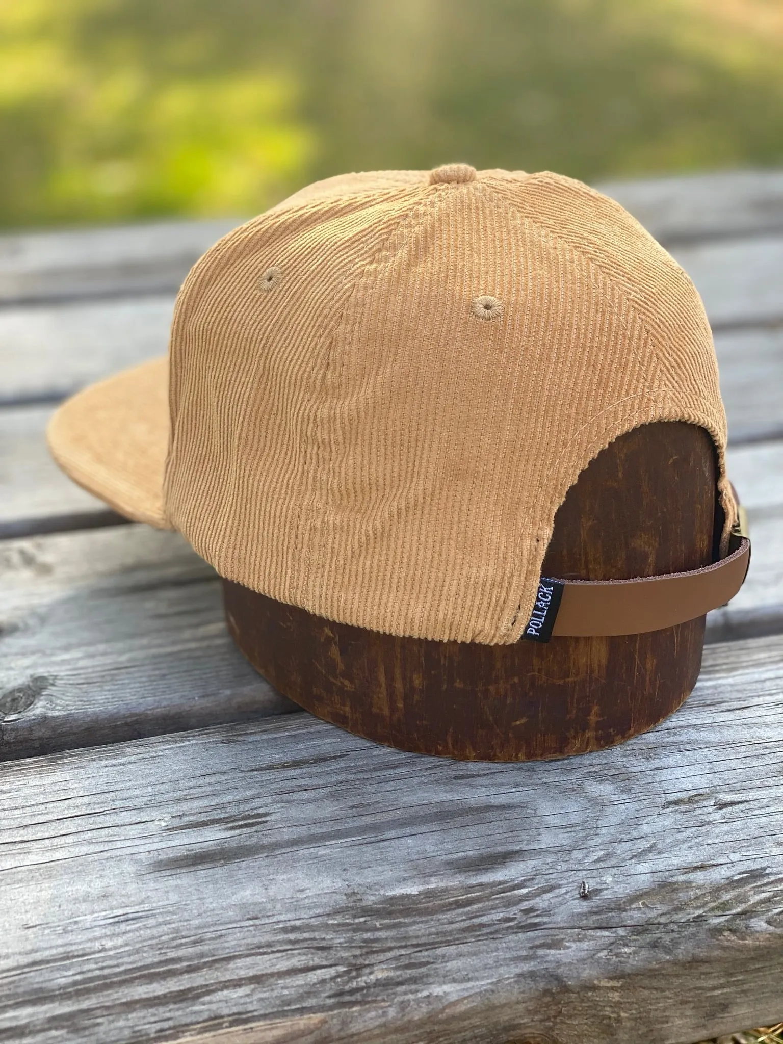 TAN CORDUROY UNSTRUCTURED HAT