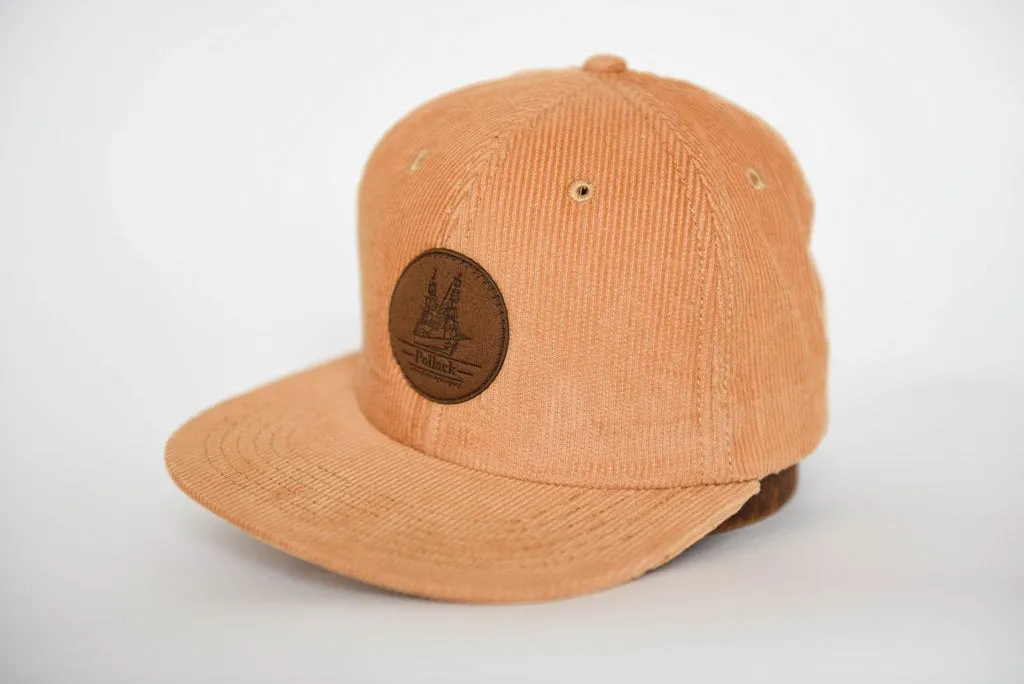 TAN CORDUROY UNSTRUCTURED HAT