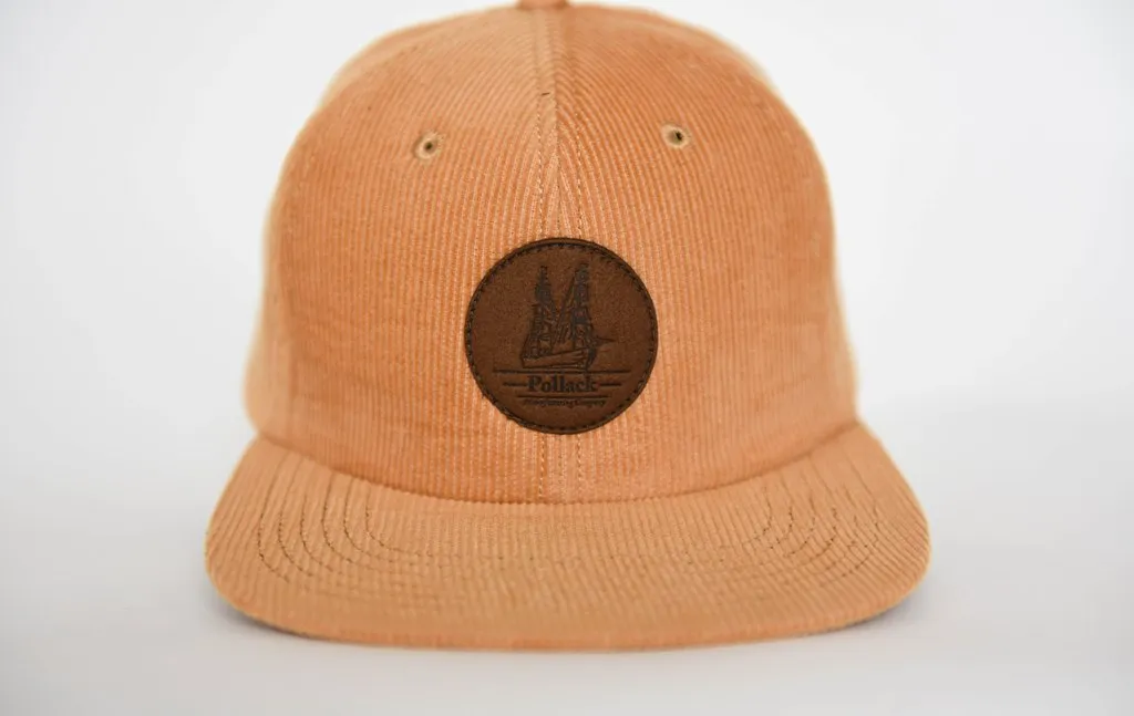TAN CORDUROY UNSTRUCTURED HAT