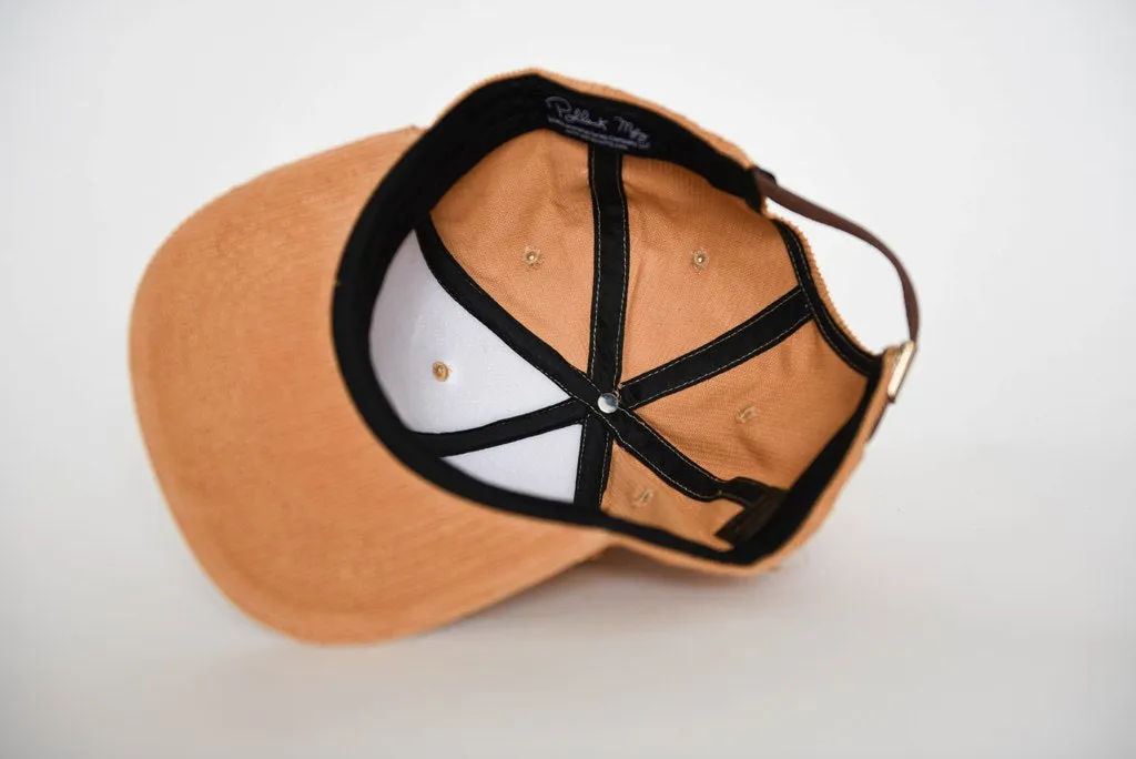 TAN CORDUROY UNSTRUCTURED HAT