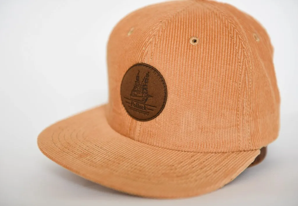 TAN CORDUROY UNSTRUCTURED HAT