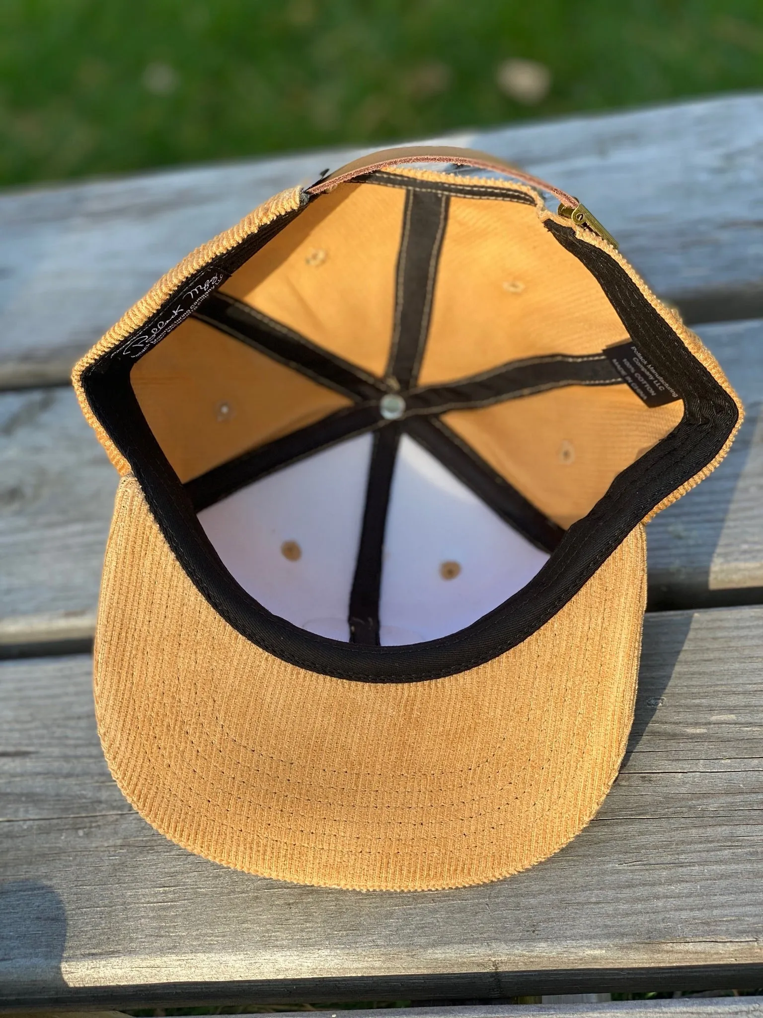 TAN CORDUROY UNSTRUCTURED HAT
