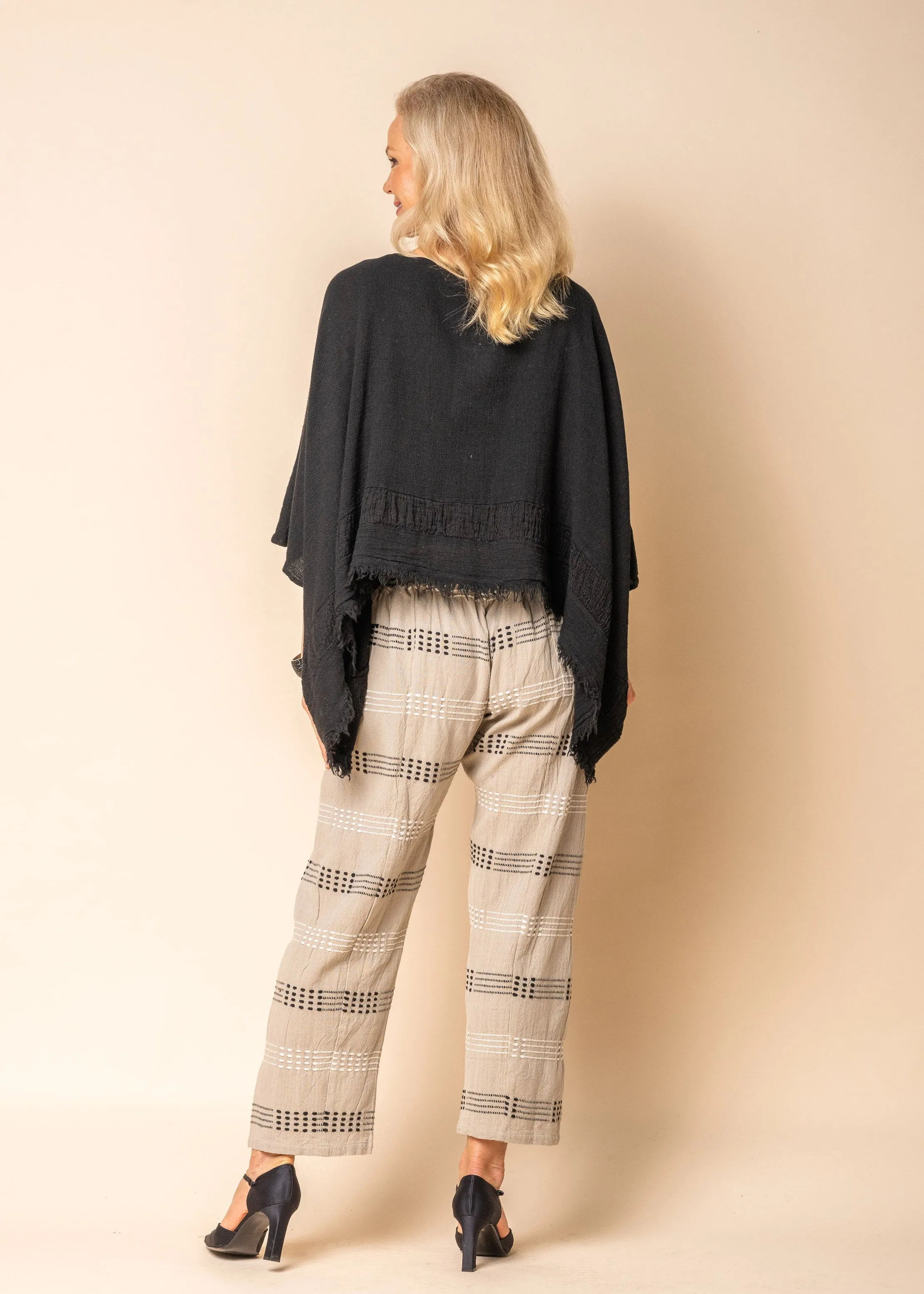 Teegan Linen Top in Onyx