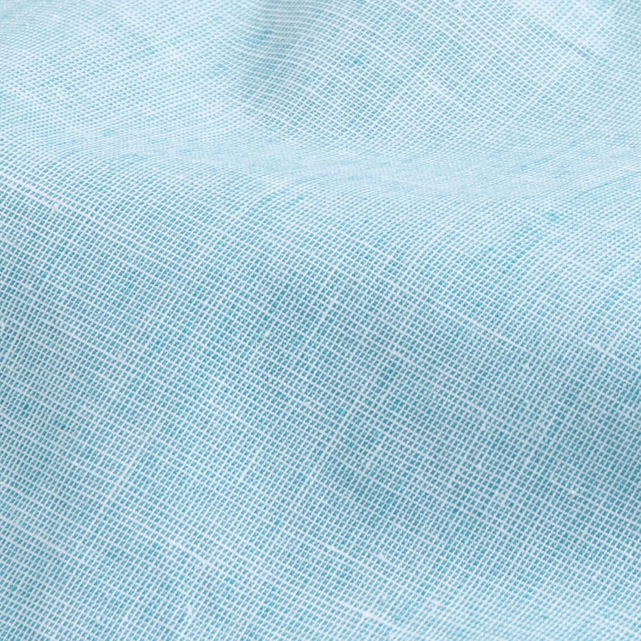 The Sea Green Short Sleeve Barretto Cotton Linen Custom Shirt