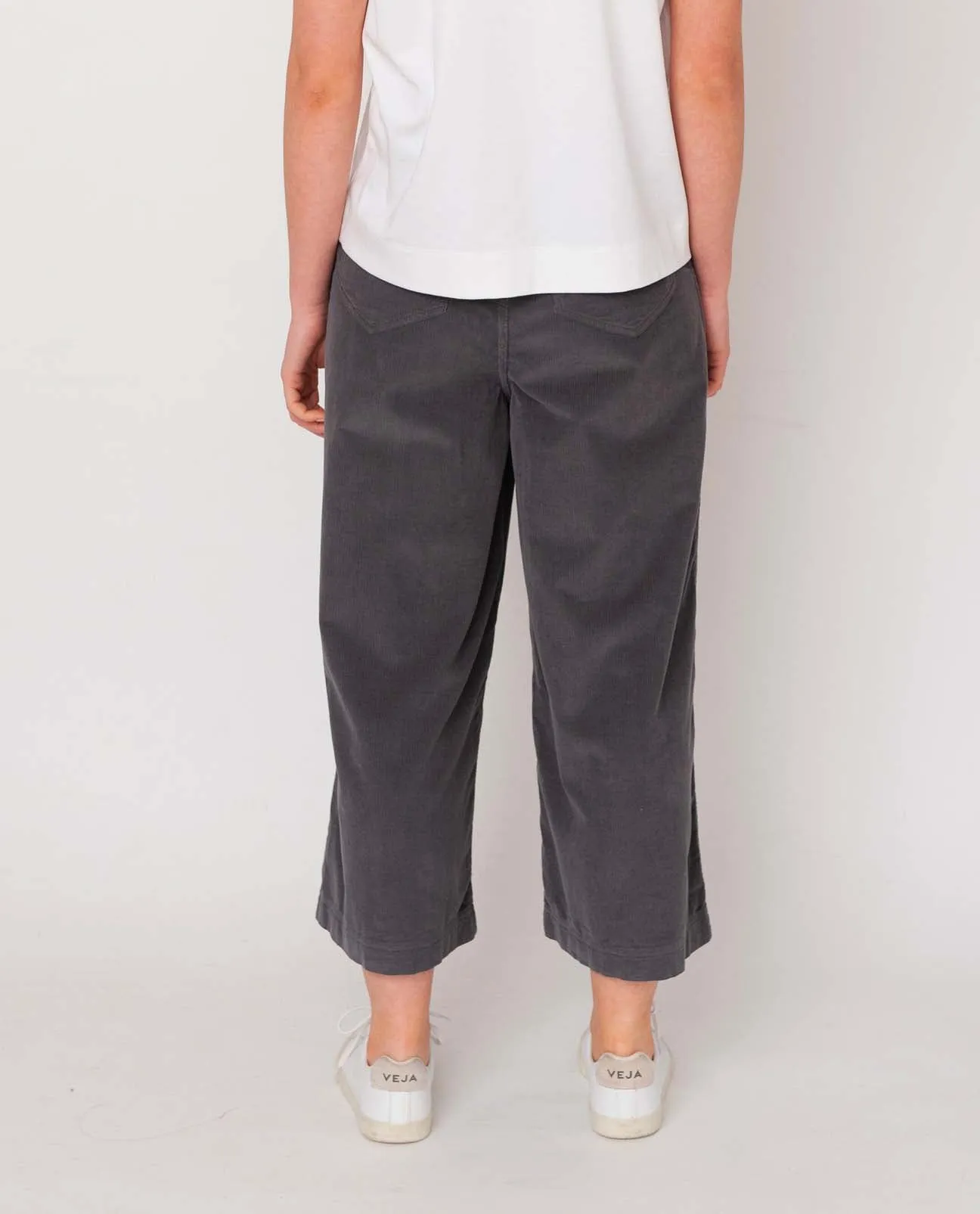 Tracey Organic Cotton Trouser In Slate