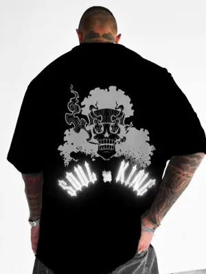 Trendy contrasting printed T-shirt
