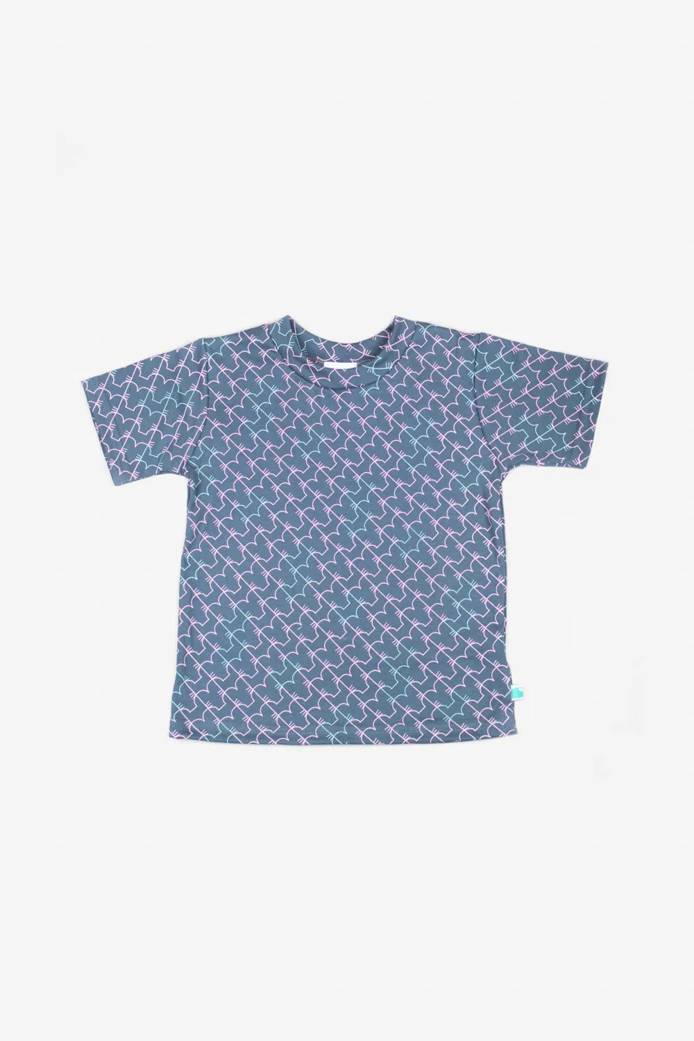 Unisex Organic Cotton Multi-fox Print T-shirt - Grey