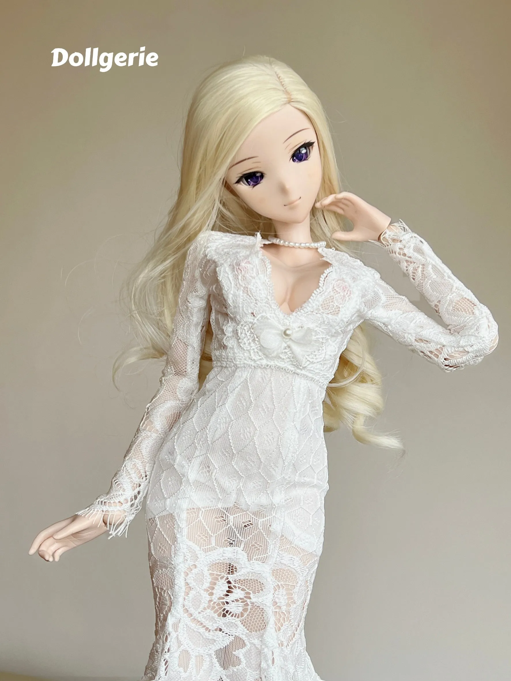 White Lace Mermaid Bridal Dress for SmD