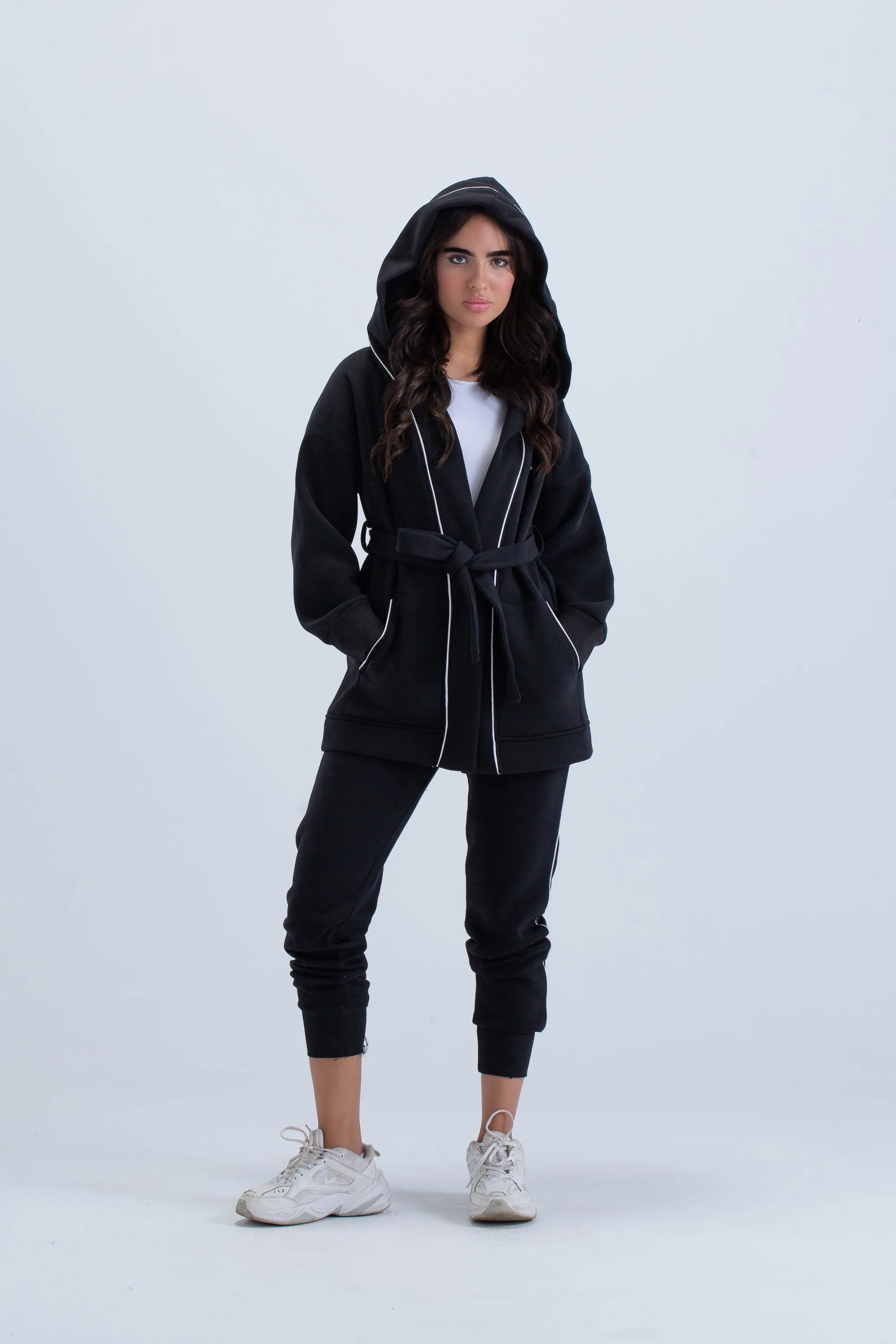 White Piping Line Lounge Pants