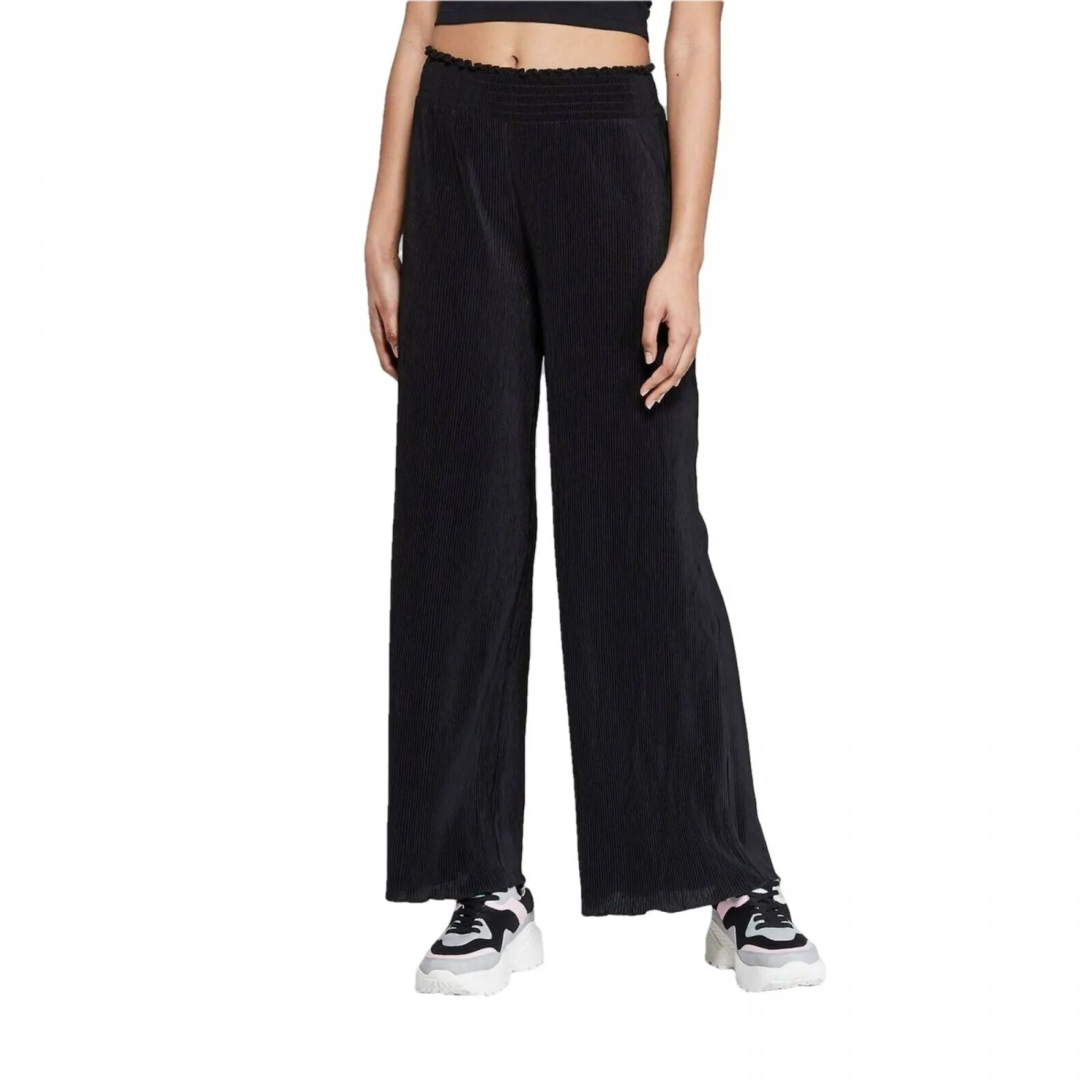 Wild Fable Women's Smocked Waist Knit Bodre Pants