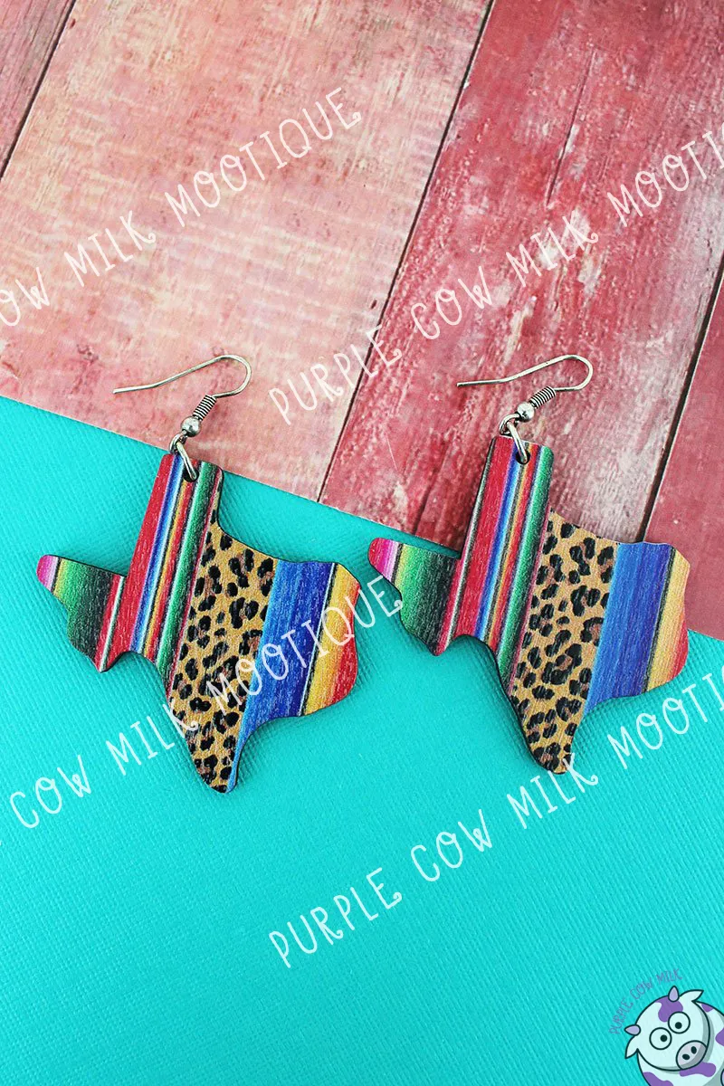 Wild Serape Texas Earrings