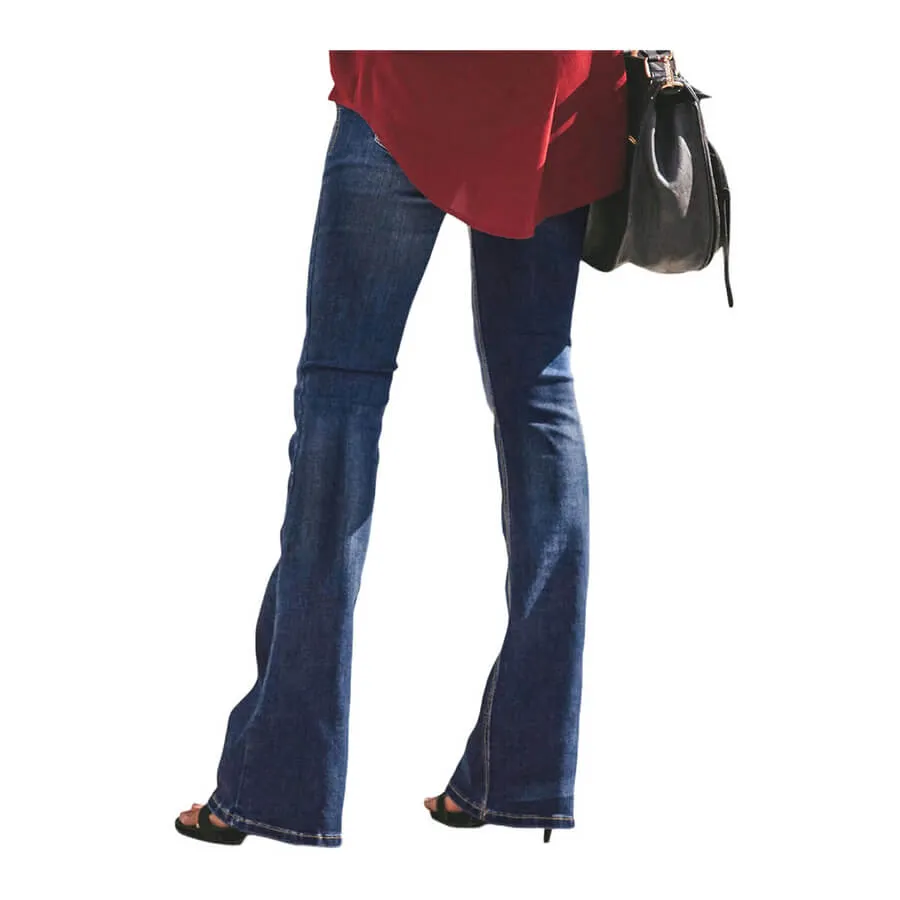 Women Casual Jeans Street Style Flare Bell Bottom Jeans