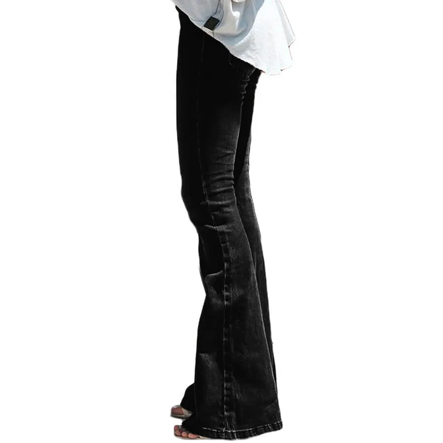 Women Casual Jeans Street Style Flare Bell Bottom Jeans