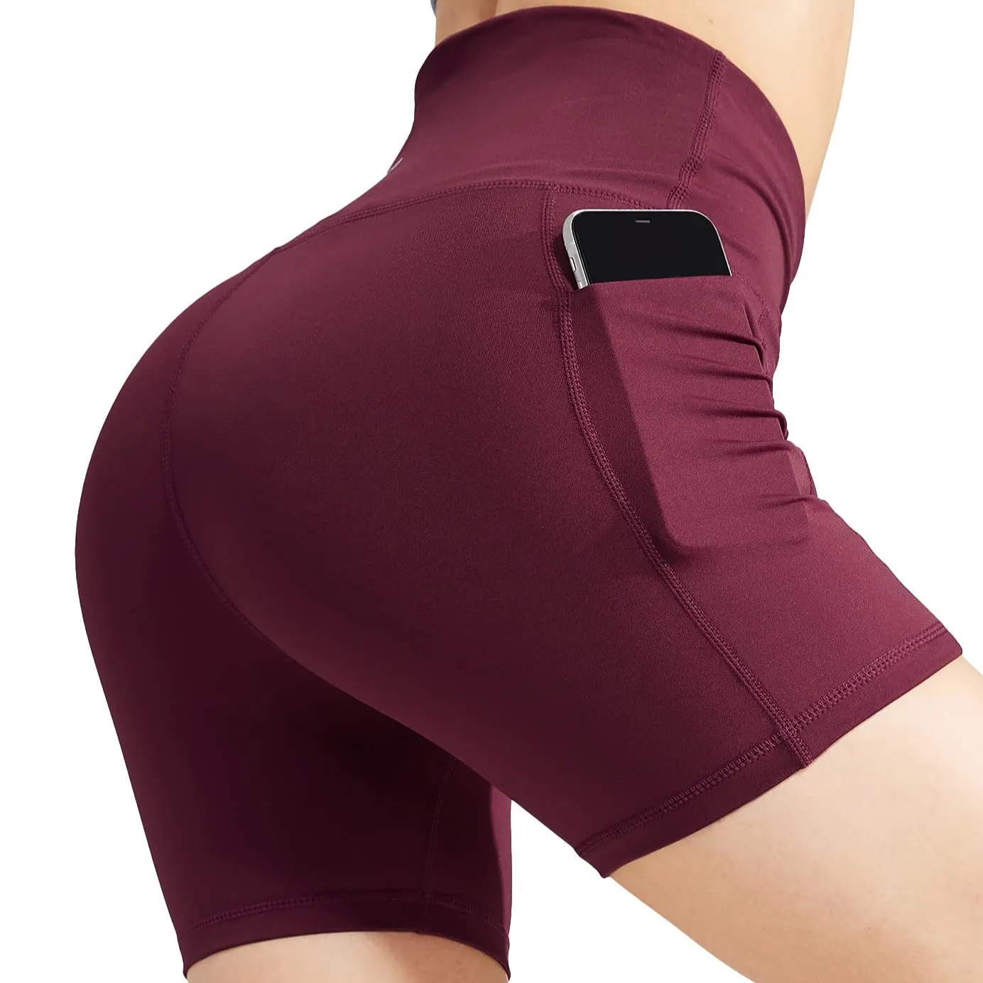Women's High Waist Yoga Tummy Control Shorts, 5 Inch