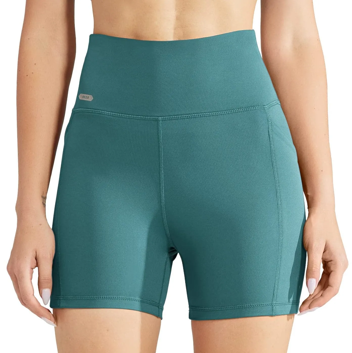Women's High Waist Yoga Tummy Control Shorts, 5 Inch