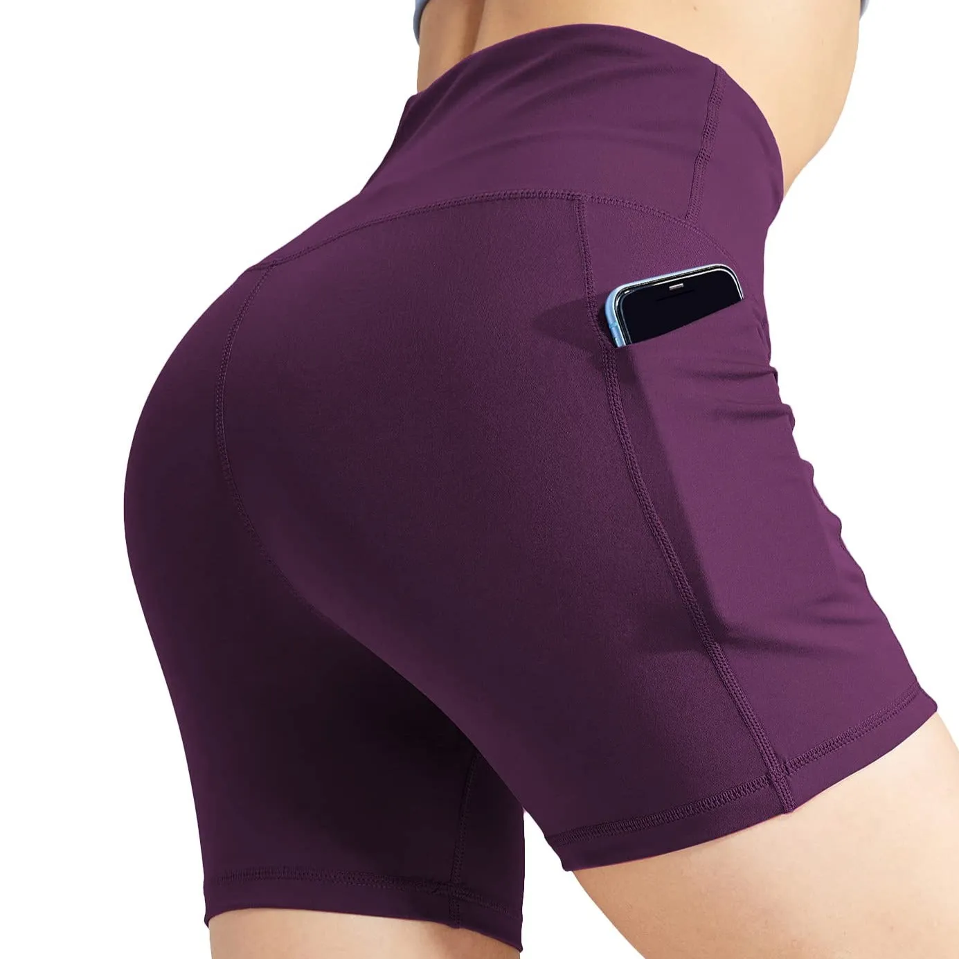 Women's High Waist Yoga Tummy Control Shorts, 5 Inch