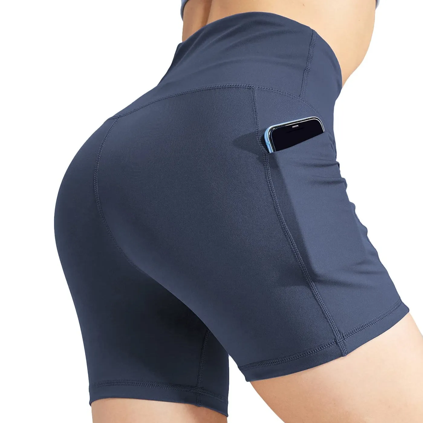 Women's High Waist Yoga Tummy Control Shorts, 5 Inch