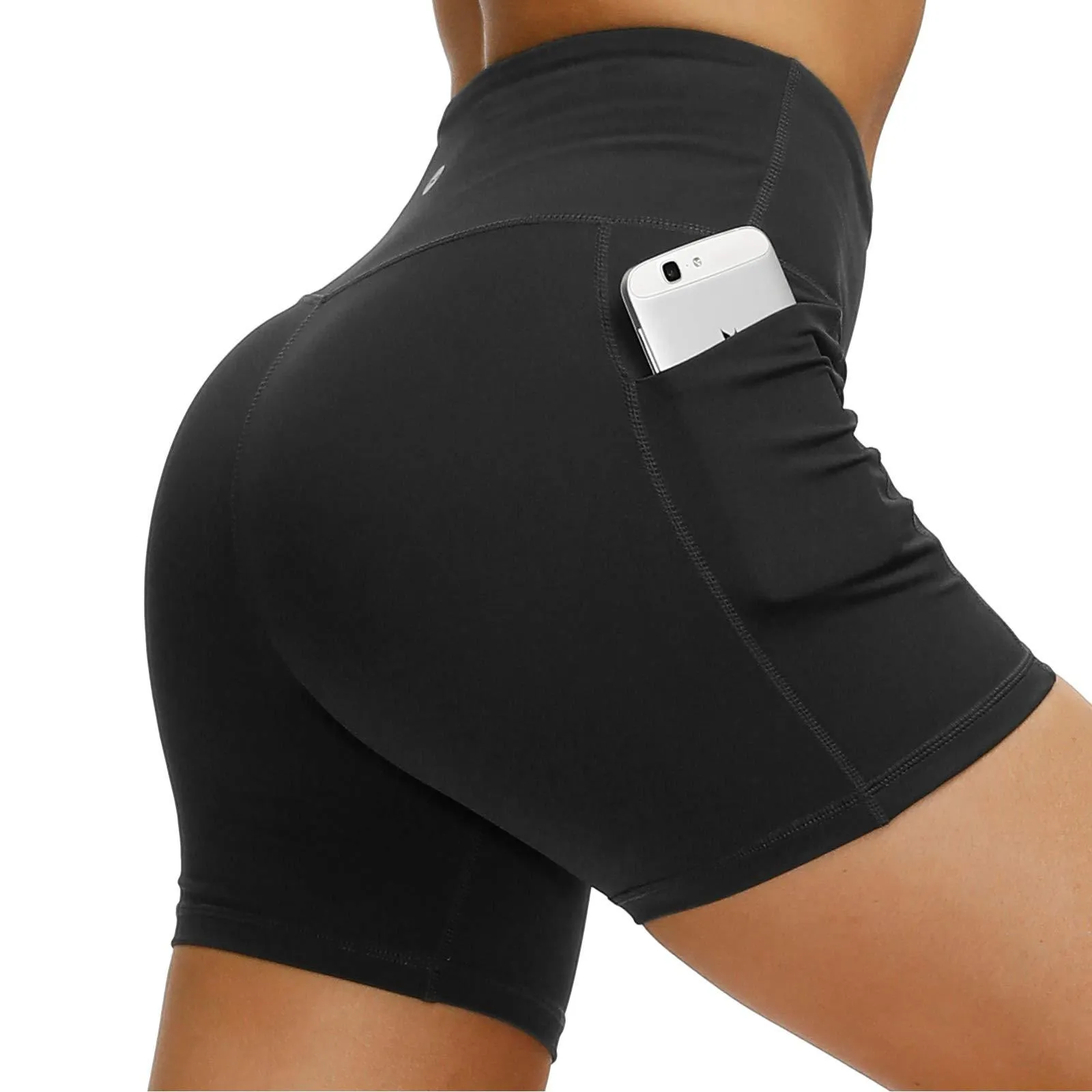 Women's High Waist Yoga Tummy Control Shorts, 5 Inch