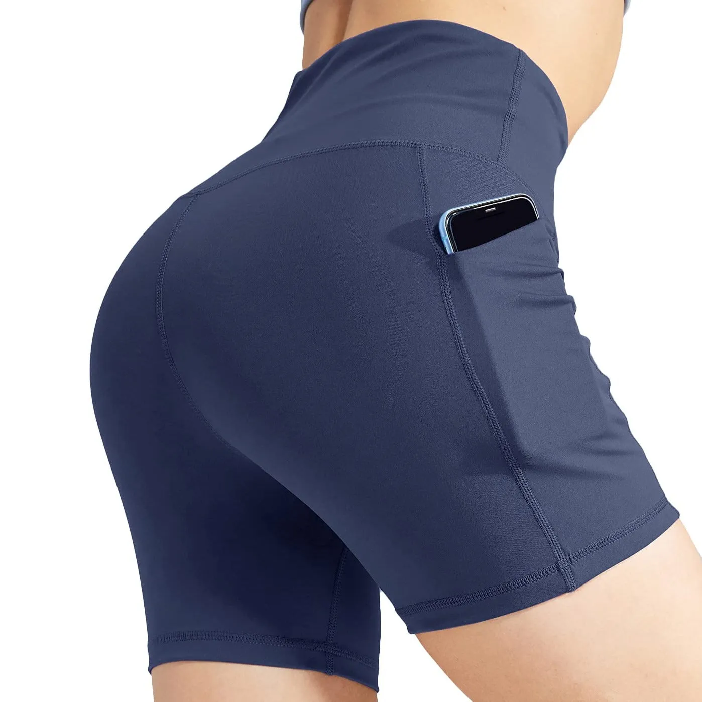 Women's High Waist Yoga Tummy Control Shorts, 5 Inch