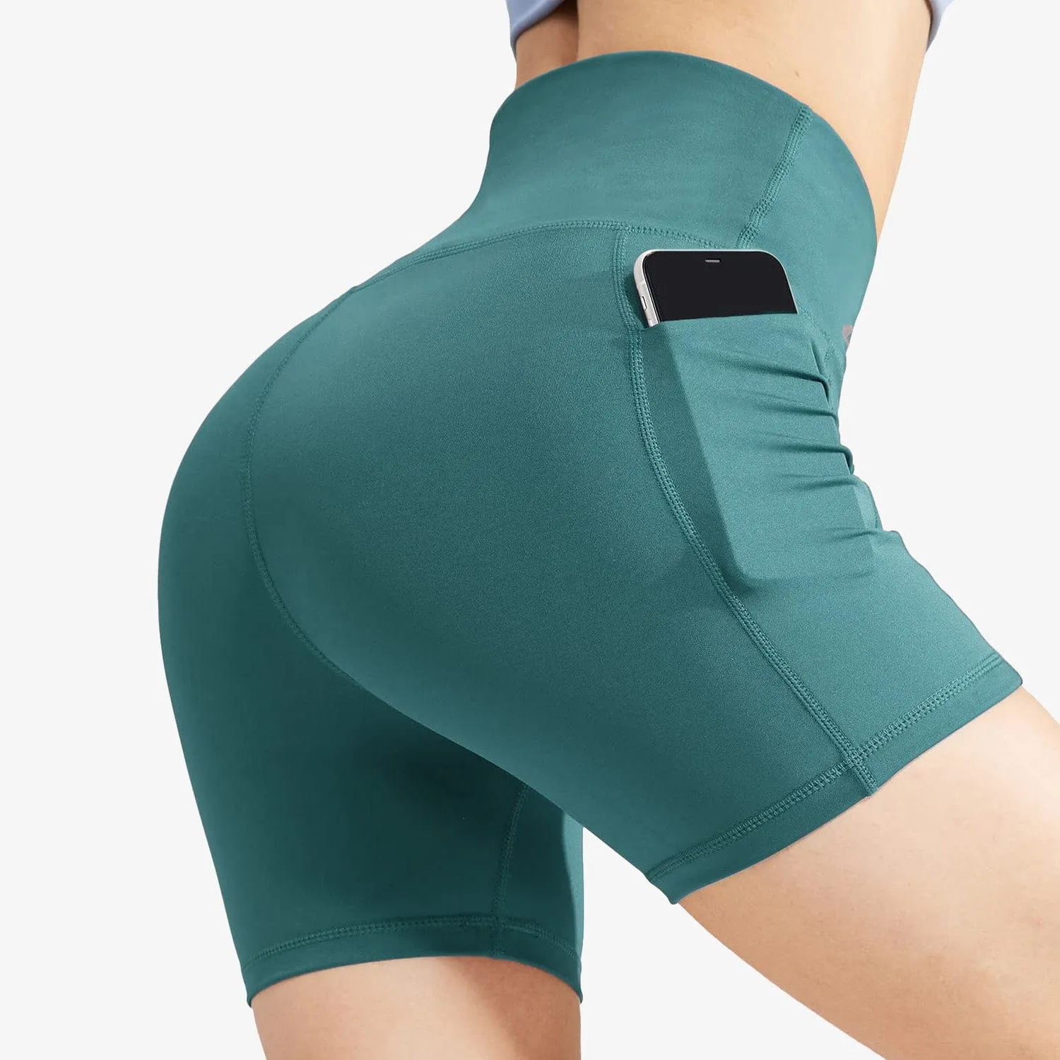 Women's High Waist Yoga Tummy Control Shorts, 5 Inch