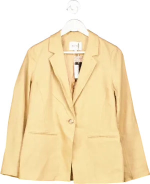 WYSE LONDON Tan Silvie Linen Blazer UK 8