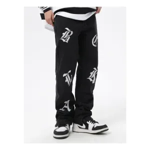 Y2K jeans with black print - Essential Streetwear Style