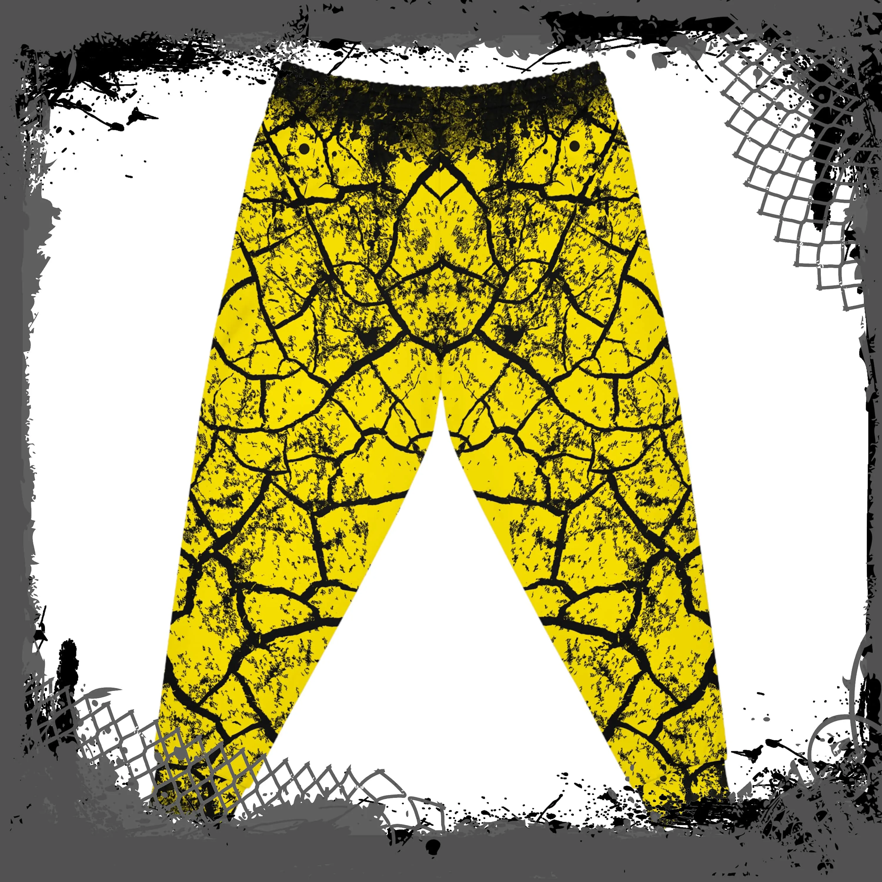 YEL/BLK Unisex "Cracked" Joggers