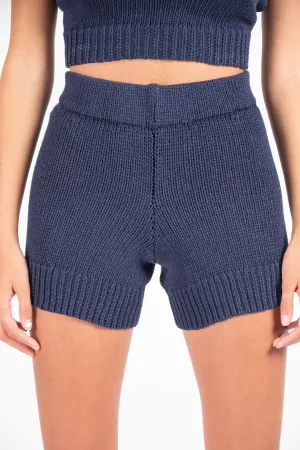 Zubat knit shorts in dark navy